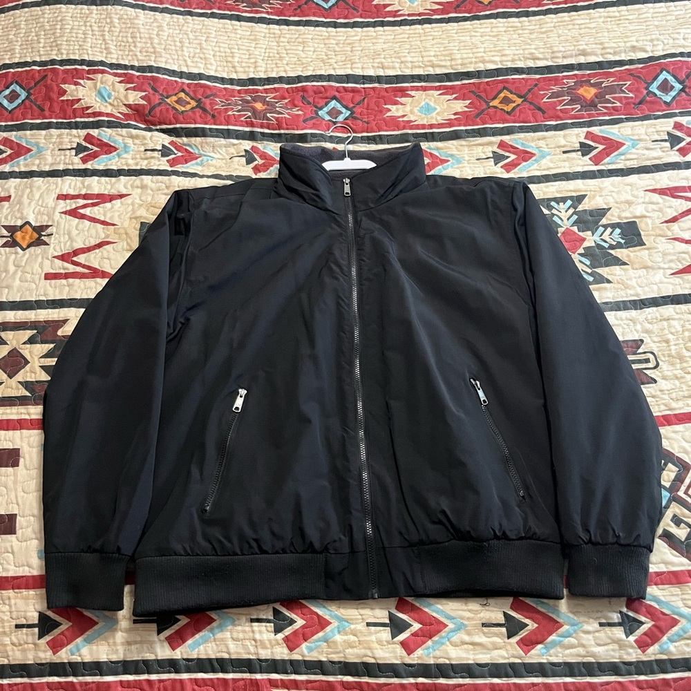 St. John's Bay Men's Black Bomber Jacket